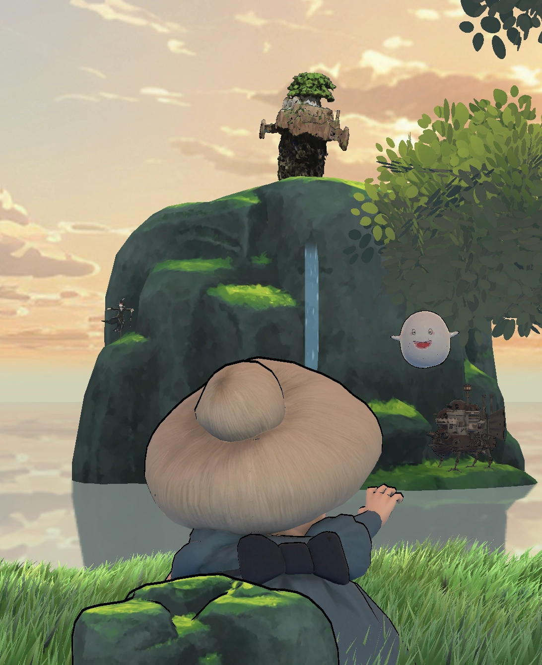 Yubaba and Warawara in the foreground, with the cliff in the distance.