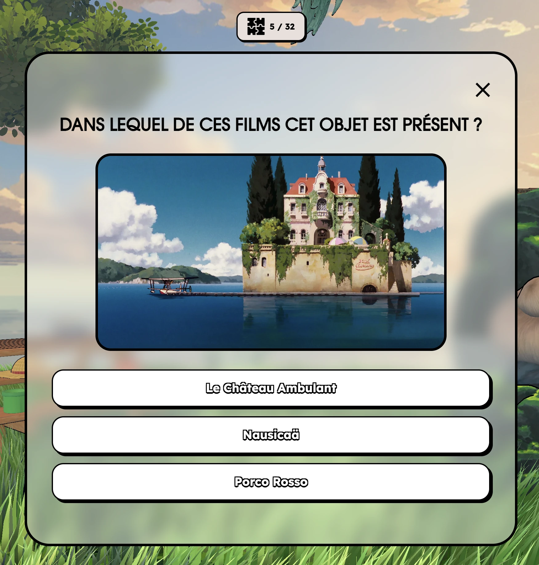 Quiz interface with a reference image and multiple answer choices.